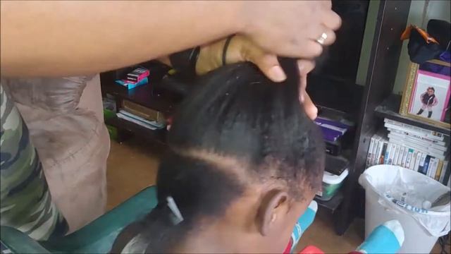 4b Natural Hair Box Braids During Toddler Wash Day Routine