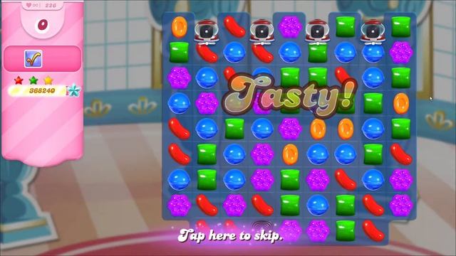 ᐈ CANDY CRUSH SAGA || Level: 225-226-227 || Walkthrough The Crunchy Castle Episode (iPhone/Android)