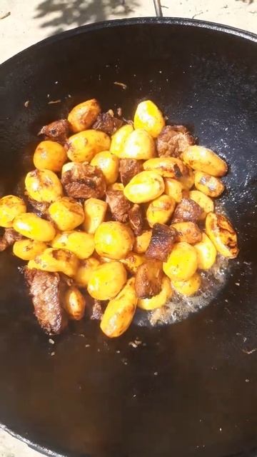 Казан-кабоб. На костре. Очень вкусно.