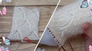 Универсальный узор спицами для кругового вязания🔥