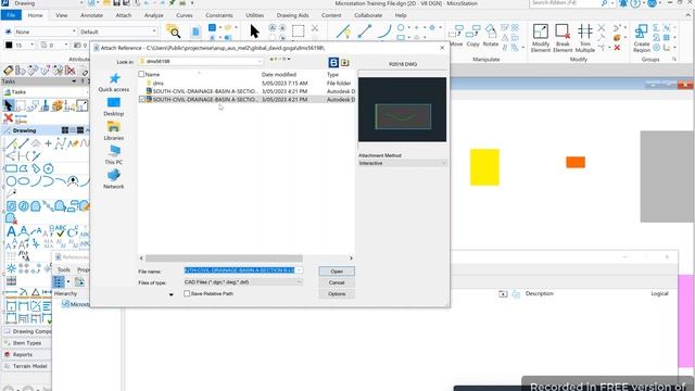 MicroStation CONNECT Edition: How To Merge A 3d File Into A 2d Model
