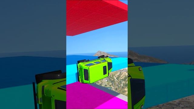 КАК ВЫСОКО В НЕБО УЛЕТИТ ЧИТ ТАЧКА С ОГРОМНОГО ТРАМПЛИНА? ПРЫЖКИ В ВЫСОТУ ГТА 5!  #shorts