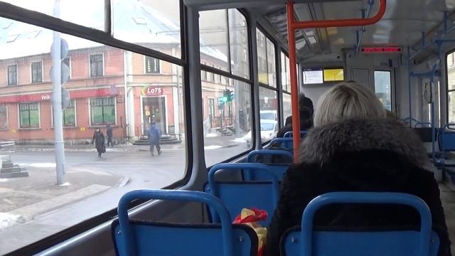 Обзор Риги .Латвия. В трамвае. смотреть онлайн