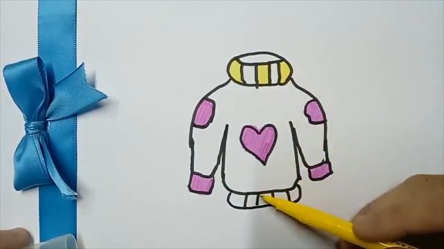 Bolalar Uchun Kozok Rasm Chizish/Drawing Sweater For Kids With Song /Рисование Свитера для детей
