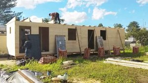 Хозблок 3х12 -ПОСТРОИЛИ ВСЕГО ЗА ДЕНЬ!