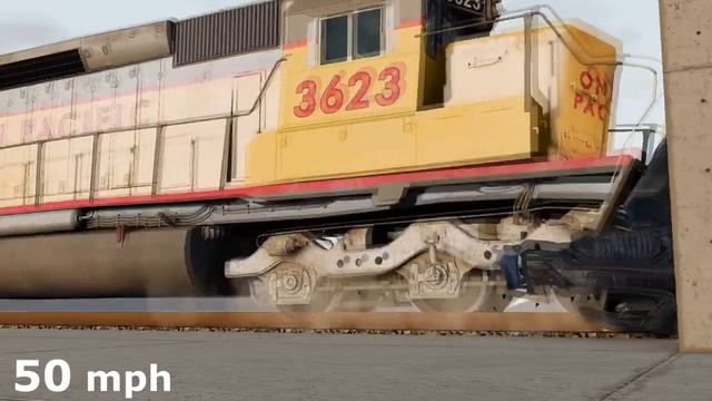 CRASH TEST ! BMW X7 VS TRAIN 110 MPH .BeamNG.drive смотреть онлайн