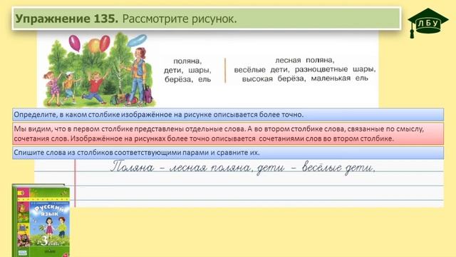 Упражнение 135. Русский язык, 3 класс, 1 часть, страница 84 смотреть онлайн