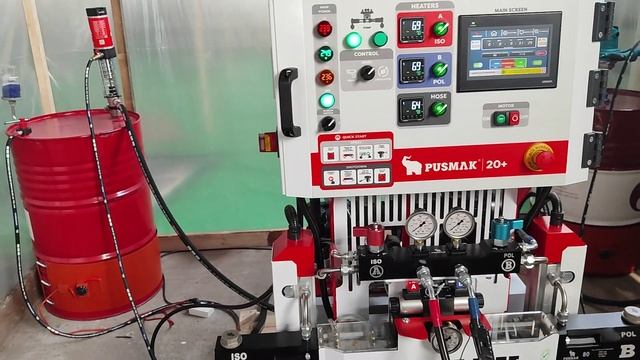 Оборудование для напыления полимочевины. Запуск установки высокого давления для ППУ и ПМ Pusmak 20+ смотреть онлайн