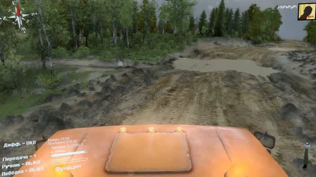 Везу гаражные части на КАМАЗе. Часть 1 Застрял. Spin Tires смотреть онлайн