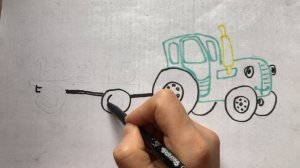 Як намалювати цифри. Синій Трактор. Считалочка. Как нарисовать Синий Трактор. Счет