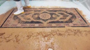 Чистка очень грязного персидского ковра. ASMR чистка