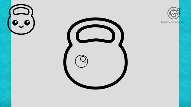 Learn How to draw a kettlebell easy for beginners easy drawing cute kettlebell Step by step смотреть онлайн