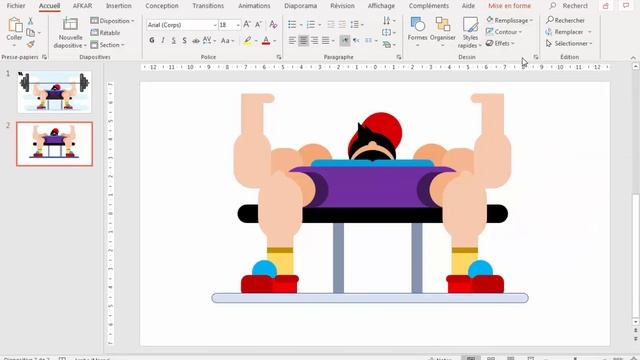 Flat art 03: Drawing a character in PowerPoint смотреть онлайн