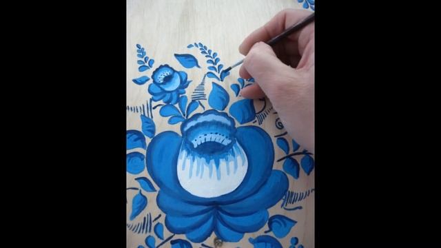 Роспись кукольной мебели в стиле "Гжель" смотреть онлайн