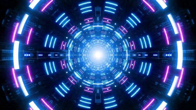 4K Flickering Blue 4Circle Lamp In The Multiple Neon l Animated Music Video смотреть онлайн