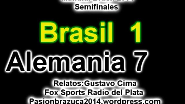 (Historico) Brasil 1 Alemania 7 (Relato Gustavo Cima) Mundial Brasil 2014 Los goles смотреть онлайн