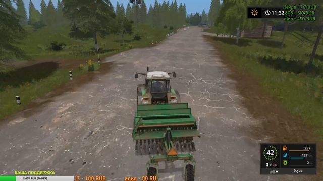 СТРИМ FARMING SIMULATOR 2017 - КАРТА КУРАЙ смотреть онлайн