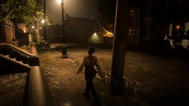 Red Dead Redemption 2 Rainy Late Night Walk In Saint Denis As 