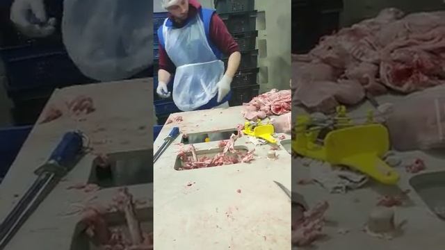 разделка тушки кролика. обвалка