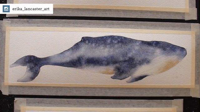 Beginner Watercolor Tutorial How to Paint Three Whales смотреть онлайн