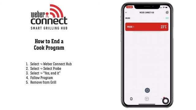 Weber Connect App - Come terminare un programma di cottura смотреть онлайн