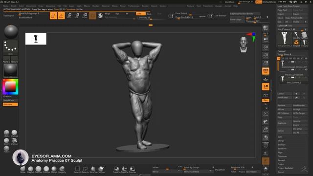 Eyes of Lamia - Anatomy Practice Sculpt. Zbrush смотреть онлайн