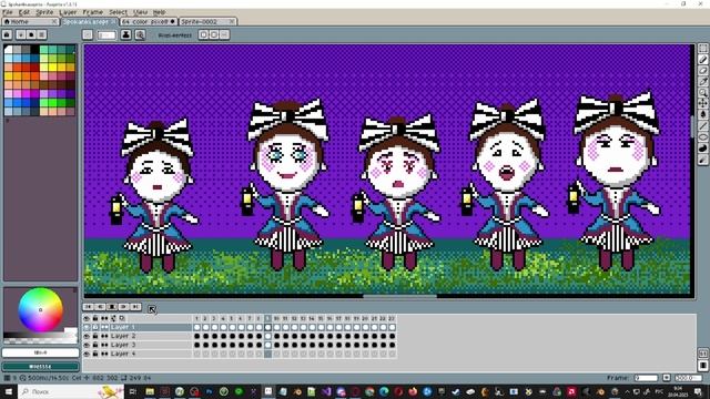 Spokanki в Aseprite ... мне двойную порцию Spokanki в Aseprite и без Blenderа