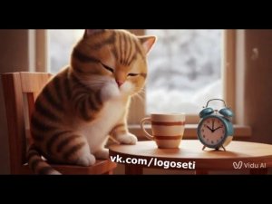 Доброе утро. Милое видео с котиком