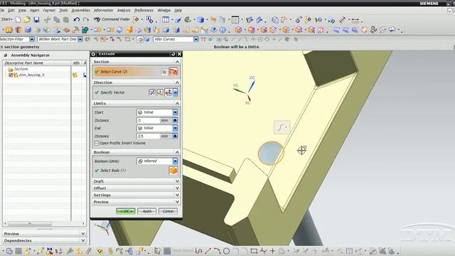 NX 8.5 - 1 Create a linked mirror part DTM смотреть онлайн