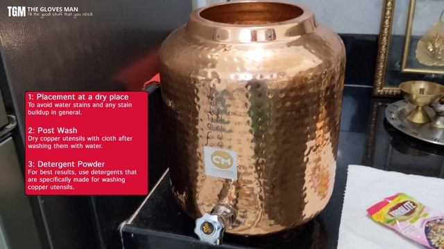 Copper Water Storage Container Copper Master 11 Litres Pot смотреть онлайн