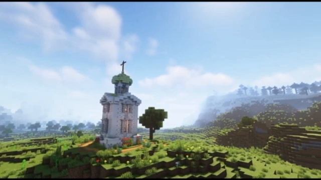 Клип, спокойная музыка. Храм - часовня в Майнкрафт смотреть онлайн