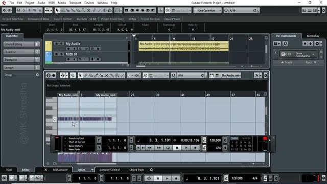 How to Convert an Audio file to MIDI in Cubase смотреть онлайн