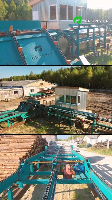 Линия сортировки бревна Cronver LSB 16 смотреть онлайн