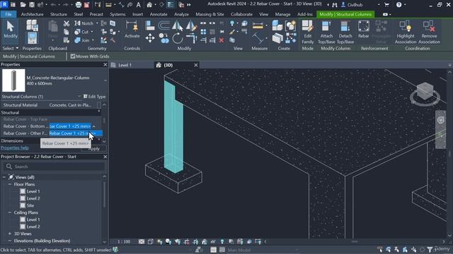 2.1. Rebar Cover introduction in Revit смотреть онлайн