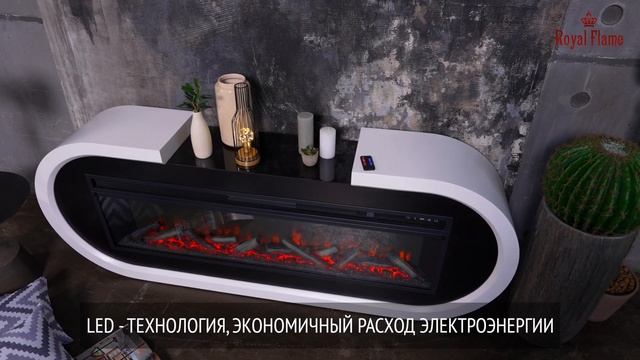 Видеообзор: Каминокомплект Soho белый с черным с очагом Vision 60 LOG LED смотреть онлайн