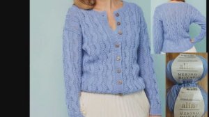 Красивый и не сложный узор для кофты. Оригинальное сочетание красоты и простоты в изделии.