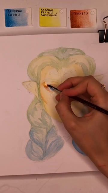 Рисую случайными цветами 🧝♀️ #shorts #sketchbook