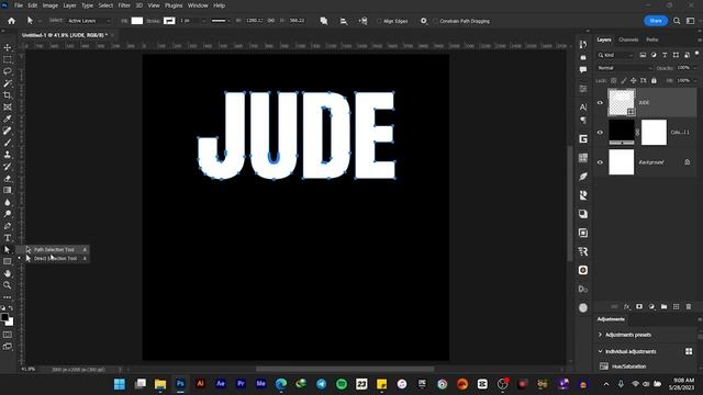 Stretch Text Effect - Photoshop Tutorial смотреть онлайн