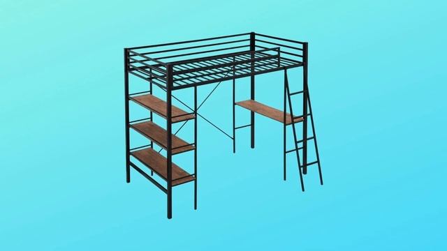 Twin Loft Bed Metal Loft Bed Frame Review смотреть онлайн