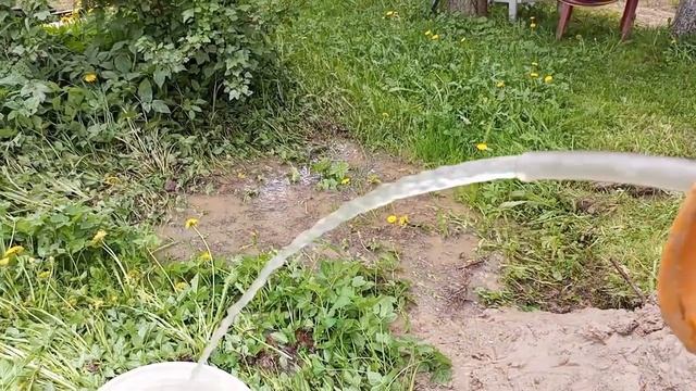 Абиссинская скважина через плывуны в д.Кровино Сельцо пробуренная руками. смотреть онлайн
