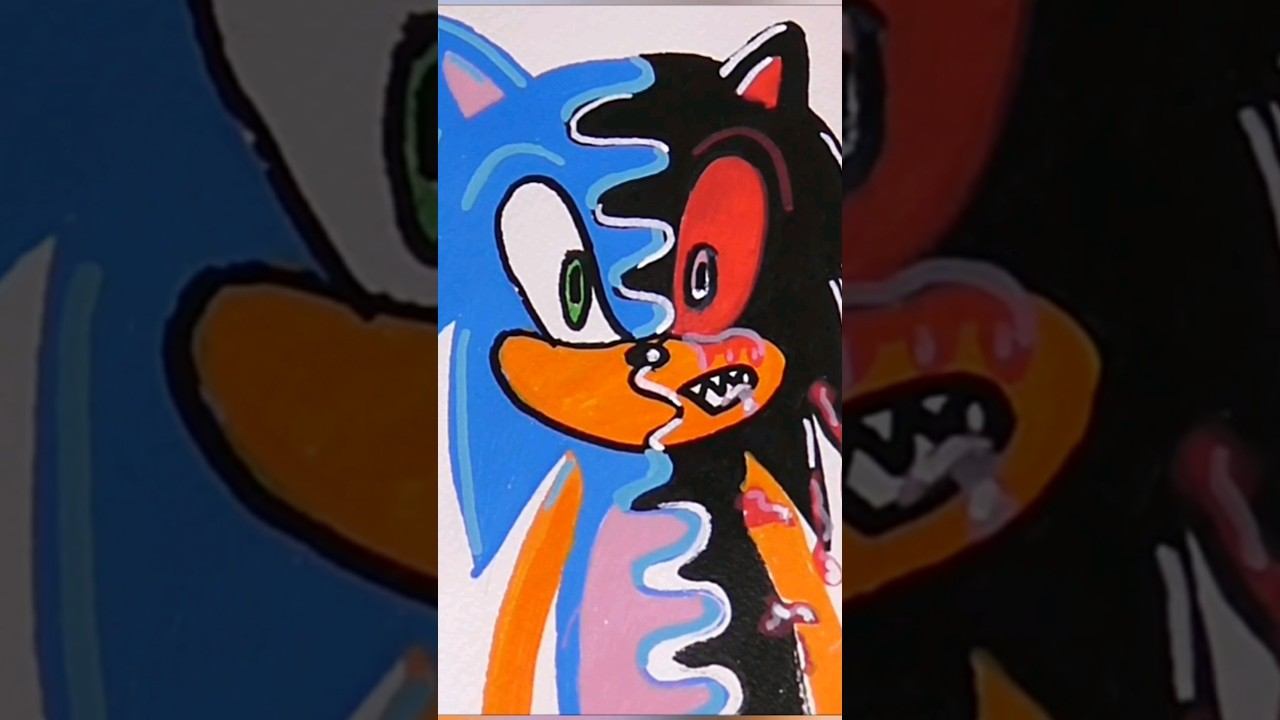 Sonic vs Sonic.exe #drawing #sonic смотреть онлайн