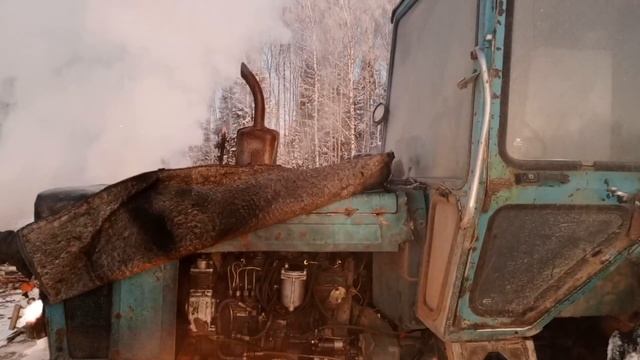 Запуск МТЗ в мороз 