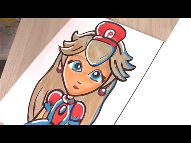 Drawing Princess Peach but Super Mario смотреть онлайн