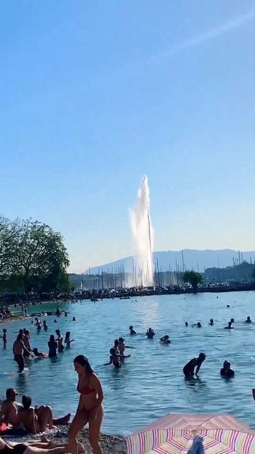 🇨🇭Швейцария | ЖЕНЕВСКИЙ ПЛЯЖ И МОЩНЫЙ ФОНТАН⛲️🏖️😍 смотреть онлайн