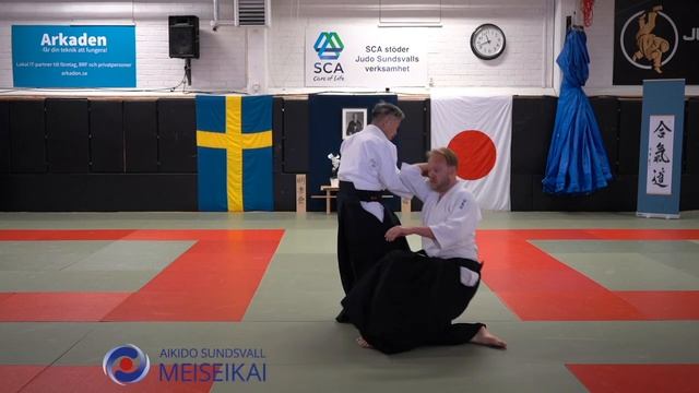 6 Aikido Ai Hanmi Jodan Mai Nuke Iriminage & Shihonage, Shishiya Sensei Sundsvall 2023