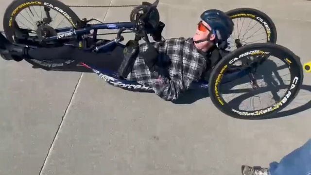 Top End Force RX Hand Cycle Ride In Virginia Beach By 77 Years Yong Man @LandofCholas