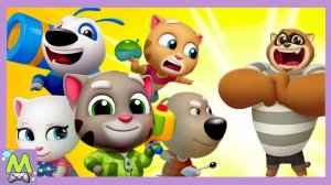 Говорящий Том Всплеск Силы.Все Герои против Енотов в Водной Битве.Мультик Игра