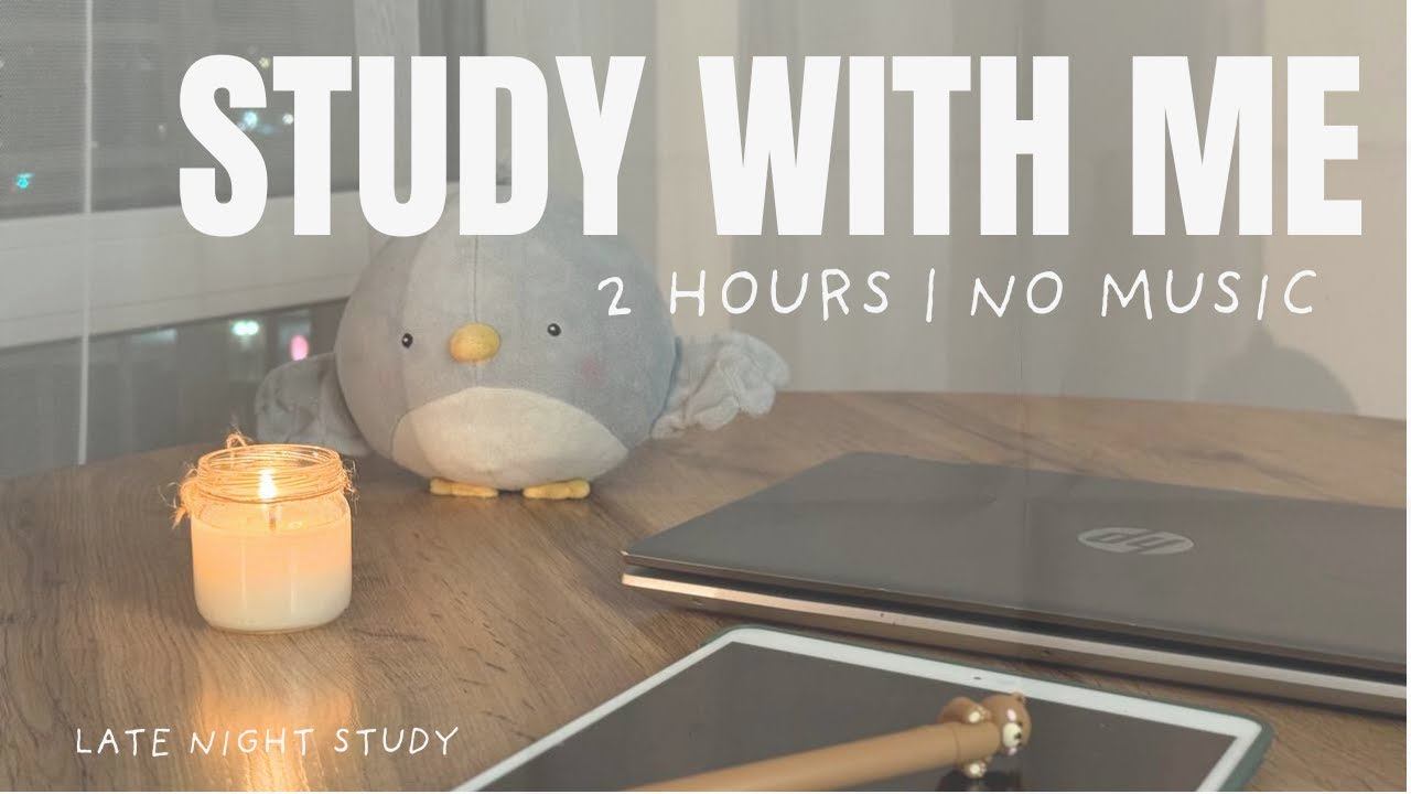 2-HOUR STUDY WITH ME | Candlelight & Natural Sounds For Deep Focus