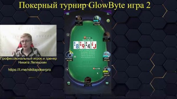 Покерный турнир GlowByte игра 2