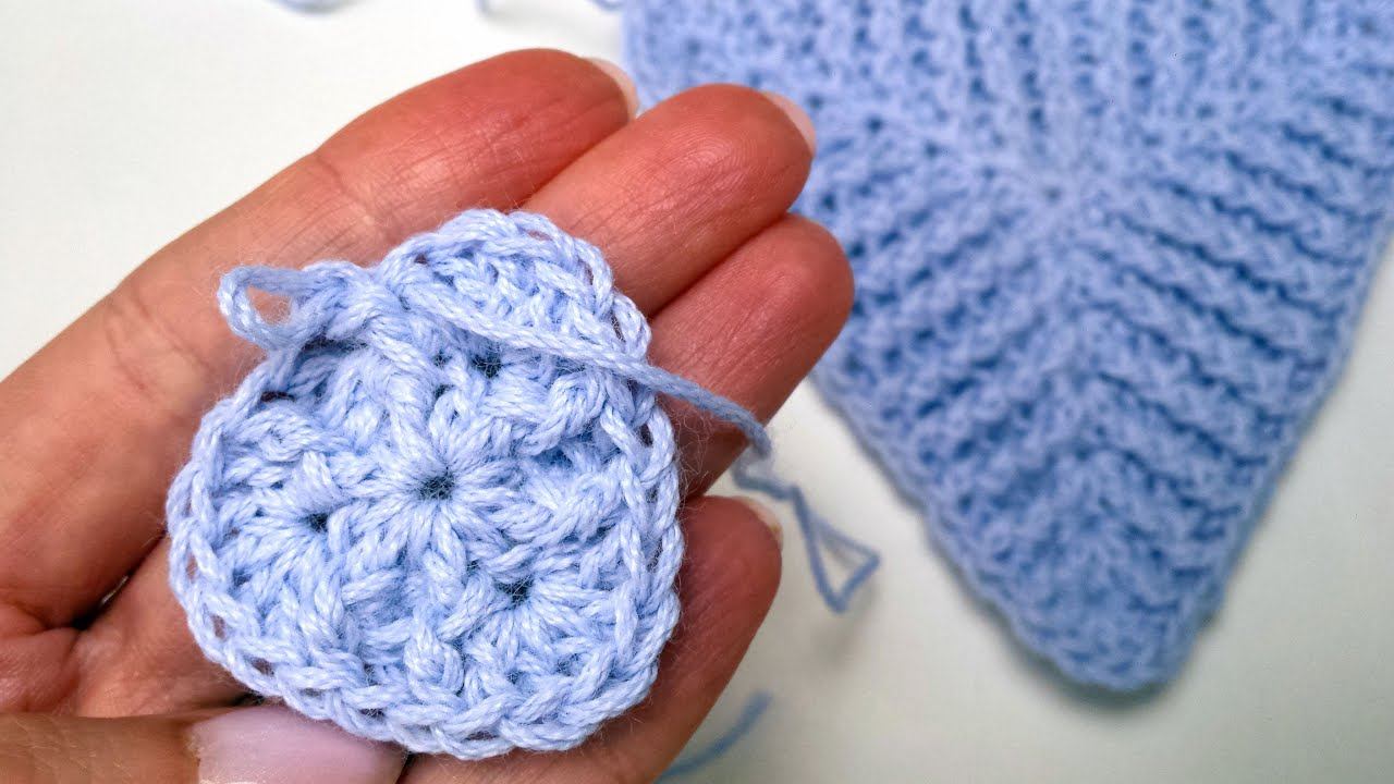 Вязание по кругу - как начать ряд: столбик с накидом, рельефный столбик с накидом